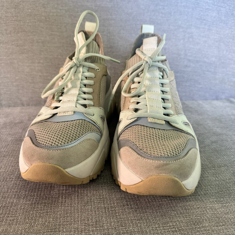 Michael Kors Lucas Trainer Sneakers Men's Size 9.5 Tan White Green - Picture 4 of 8